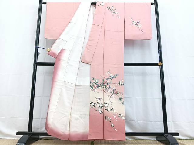 平和屋着物●訪問着　刺繍　箔散らし花丸文　暈し染　正絹　逸品　AABH4233ck 楽天市場】平和屋着物○訪問着 友禅 花鳥文 暈し染め 正絹 逸品