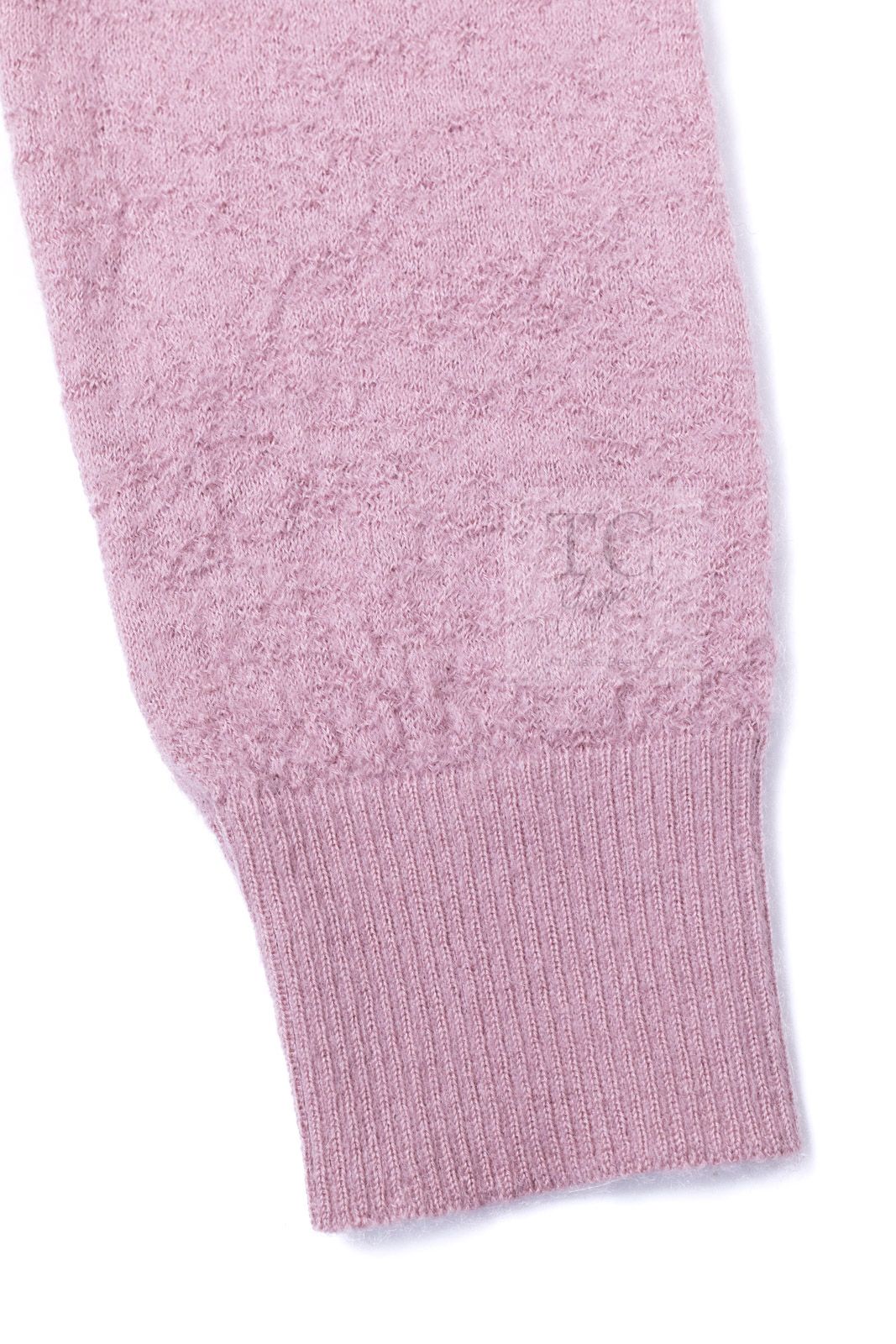 シャネル カーディガン CHANEL ピンク パール CC ココボタン モヘア