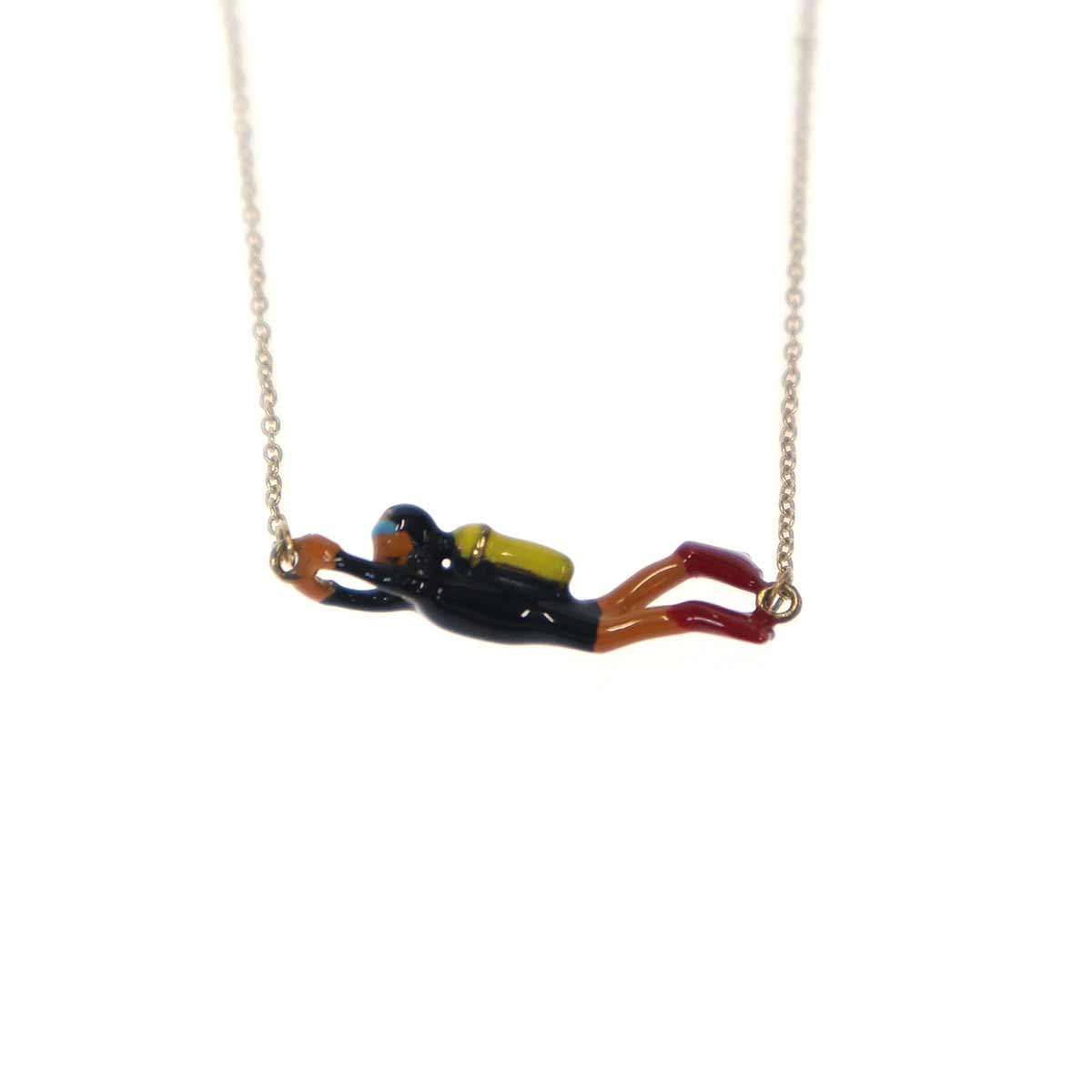 ALIITA アリータ 9K イエローゴールド ダイバーデザインネックレス 