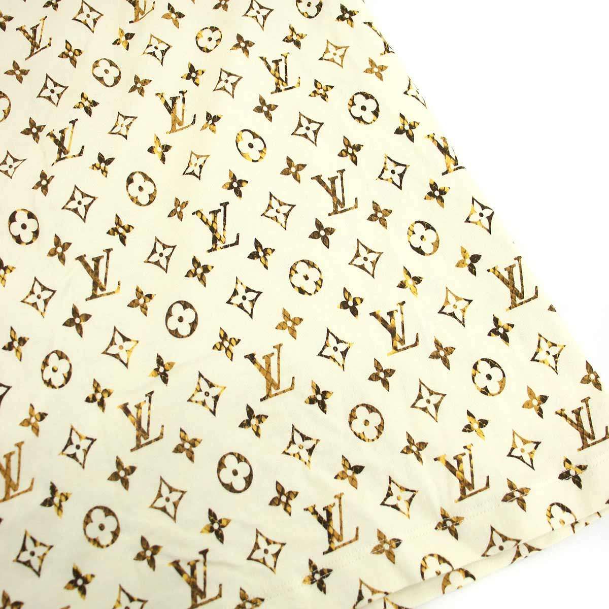 LOUIS VUITTON ルイヴィトン 23SS パイソンモノグラムプリントTシャツ 262 FOTS48 ベージュ M LOUIS VUITTON ルイヴィトン 23SS パイソンモノグラムプリントTシャツ