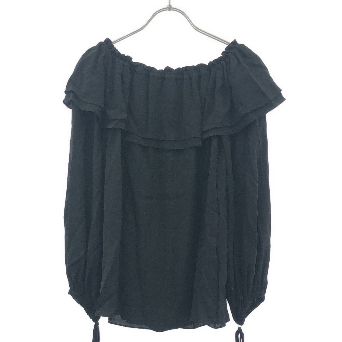 MICHAEL KORS COLLECTION マイケルコース コレクション オフショルダートップス KDG313A ブラック XS MICHAEL KORS COLLECTION マイケルコース コレクション オフショルダー
