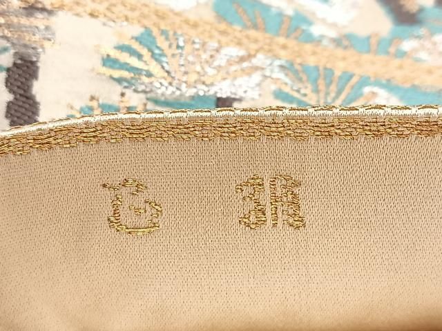 平和屋着物●六通柄袋帯　唐織　有織華文　金糸　正絹　逸品　CABD5907hy 楽天市場】平和屋着物□六通柄袋帯 唐織 鏡裏花文 黒地 金銀糸 逸品 n