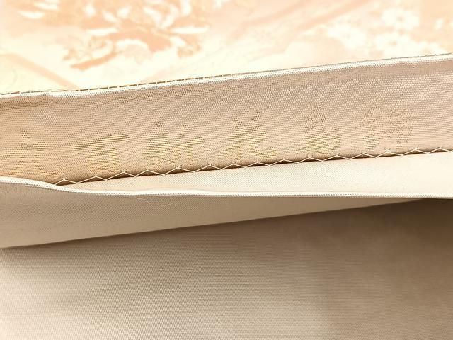 平和屋着物◎六通柄袋帯 九百新花鳥錦 花鳥文 金銀糸 正絹 逸品