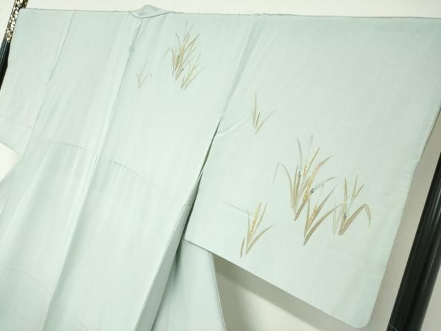 平和屋着物●京加賀友禅　百貫達雄　訪問着　秋草文　雀　正絹　逸品　DABD9096ud 平和屋着物○京加賀友禅 百貫達雄 訪問着 秋草文 雀 正絹 逸品