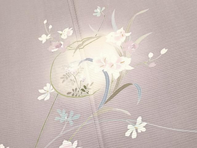 平和屋着物＊夏物　訪問着　絽　友禅　草花文　蛍暈し　正絹　逸品　CABF2448tx 平和屋着物＊夏物 訪問着 絽 友禅 草花文 蛍暈し 正絹 逸品 CABF2448tx