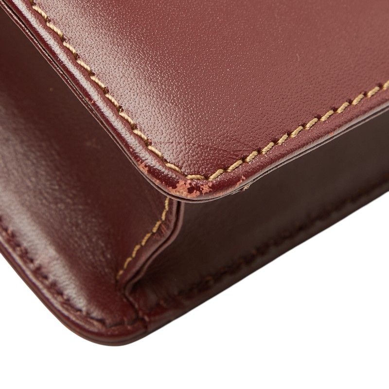 カルティエ マストライン 斜め掛け フラップショルダーバッグ レザー レディース CARTIER 【1-0262666】 Cartier（カルティエ） マストライン 斜め掛け フラップショルダー