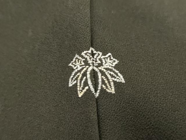 平和屋着物●訪問着　駒刺繍　花蝶文　黒地　金糸　正絹　逸品　AABH3770cs 平和屋着物○訪問着 駒刺繍 花蝶文 黒地 金糸 正絹 逸品 AABH3770cs