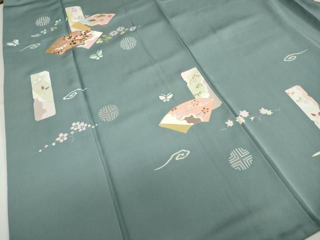平和屋着物○訪問着 地紙花蝶文 金彩 ますいわ屋扱い 正絹 逸品