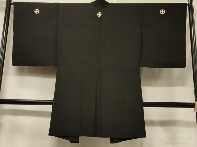 送料無料】平和屋着物＃男性 本場大島紬 長羽織 亀甲文 正絹 逸品