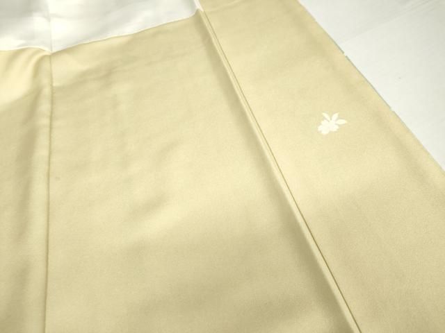 平和屋着物○訪問着 地紙花蝶芝文 暈し染め 金彩 正絹 逸品 AABH7180cs