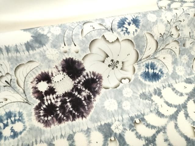 平和屋着物●染色作家　小倉淳史　塩瀬　九寸名古屋帯　絞り　辻が花　正絹　逸品　CABF5273hy 平和屋着物○染色作家 小倉淳史 塩瀬 九寸名古屋帯 絞り 辻が花 正絹