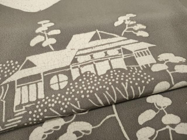 平和屋着物●訪問着　風景草花文　一珍染　正絹　逸品　CABF3232ut 平和屋着物○訪問着 風景草花文 一珍染 正絹 逸品 CABF3232ut - メルカリ