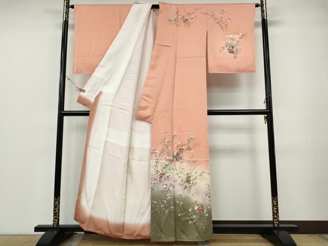 平和屋着物●訪問着　花車文　暈し染め　金銀彩　正絹　逸品　CABF3233ut 平和屋着物○訪問着 花車文 暈し染め 金銀彩 正絹 逸品 CABF3233ut