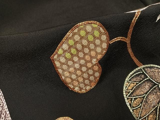 平和屋着物●豪華黒留袖　駒刺繍　葵　金彩　正絹　逸品　AABH6902ph 平和屋着物○豪華黒留袖 駒刺繍 葵 金彩 正絹 逸品 AABH6902ph - メルカリ