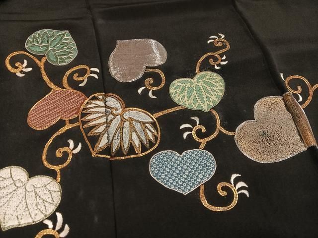 平和屋着物○豪華黒留袖 駒刺繍 葵 金彩 正絹 逸品 AABH6902ph - メルカリ
