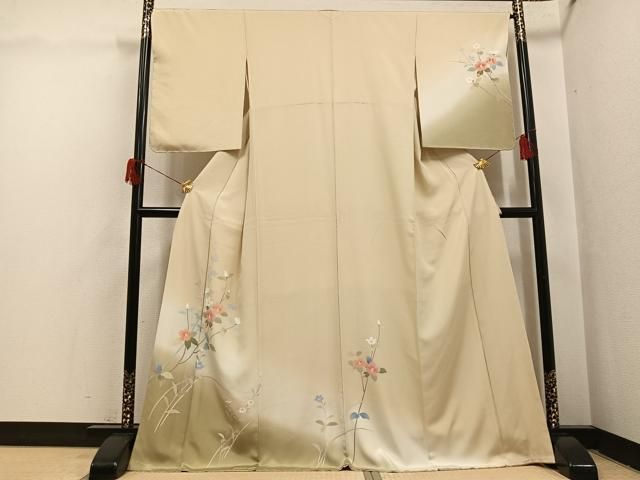 平和屋着物●訪問着　友禅　枝花文　暈し染め　正絹　逸品　未使用　AABH6904ph 平和屋着物○訪問着 友禅 枝花文 暈し染め 正絹 逸品 未使用
