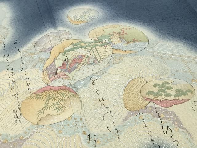 平和屋着物○友禅師・京の名工・伝統工芸士・樽本伊勢蔵 訪問着 貝合せ