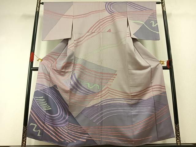 平和屋着物●訪問着　流水文　ろうけつ染め　正絹　逸品　AABH4899fy 平和屋着物○訪問着 流水文 ろうけつ染め 正絹 逸品 AABH4899fy - メルカリ
