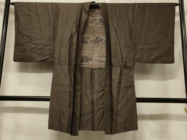 平和屋着物#男性 本場大島紬 長羽織 絣文様 正絹 逸品 CABF1348in