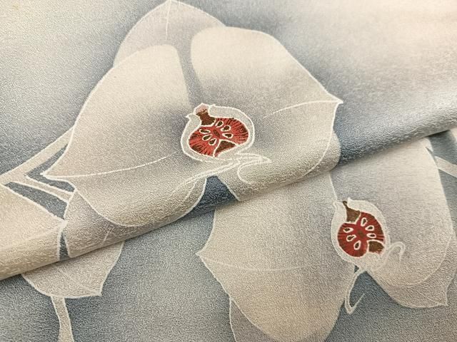 平和屋着物○訪問着 紬地 手描き 胡蝶蘭 正絹 逸品 AABH8250ph - メルカリ