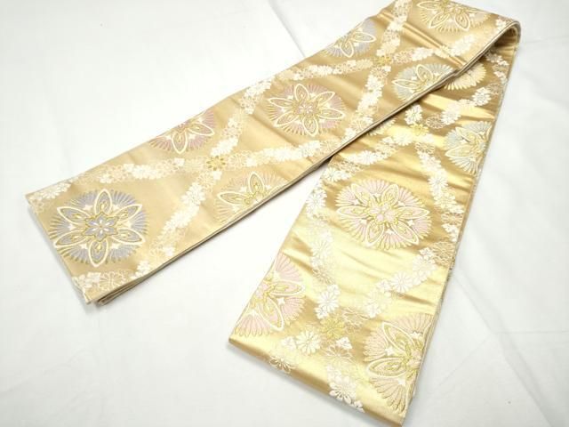 平和屋着物●両面　半幅帯　舞花文　金糸　CABF5354hy 平和屋着物○両面 半幅帯 舞花文 金糸 CABF5354hy - メルカリ