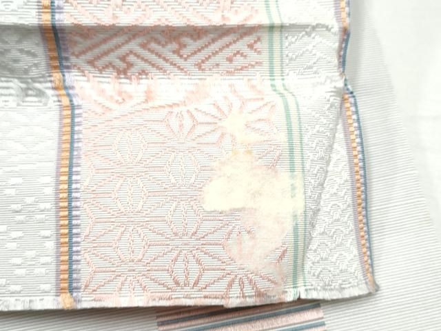 平和屋着物●本場筑前博多織　半幅帯　正絹　逸品　吉祥間道　CABF5362hy 平和屋着物○本場筑前博多織 半幅帯 正絹 逸品 吉祥間道 CABF5362hy