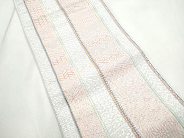 平和屋着物●本場筑前博多織　半幅帯　舞桜間道　正絹　逸品　CABF5357hy 平和屋着物○本場筑前博多織 半幅帯 舞桜間道 正絹 逸品 CABF5357hyの