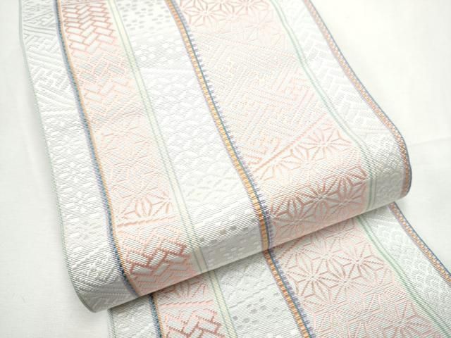 平和屋着物●本場筑前博多織　半幅帯　正絹　逸品　吉祥間道　CABF5362hy 平和屋着物◎本場筑前博多織 半幅帯 献上 正絹 逸品 DABF5144xgの通販