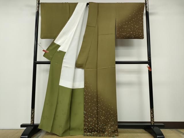 平和屋着物●染色作家　斉藤三才　訪問着　箔散らし　暈し染め　正絹　逸品　CABF3266ut 平和屋着物○染色作家 斉藤三才 訪問着 箔散らし 暈し染め 正絹 逸品