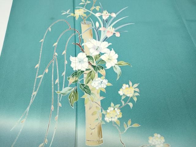 平和屋着物●訪問着　友禅　枝花文　暈し染め　正絹　逸品　CABF3295ut 平和屋着物○訪問着 友禅 枝花文 暈し染め 正絹 逸品 CABF3295ut
