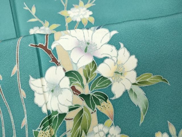 平和屋着物●訪問着　友禅　枝花文　暈し染め　正絹　逸品　CABF3295ut 平和屋着物○訪問着 友禅 枝花文 暈し染め 正絹 逸品 CABF3295ut