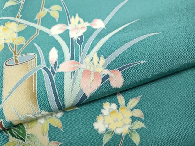 平和屋着物●訪問着　友禅　枝花文　暈し染め　正絹　逸品　CABF3295ut 平和屋着物○訪問着 友禅 枝花文 暈し染め 正絹 逸品 CABF3295ut