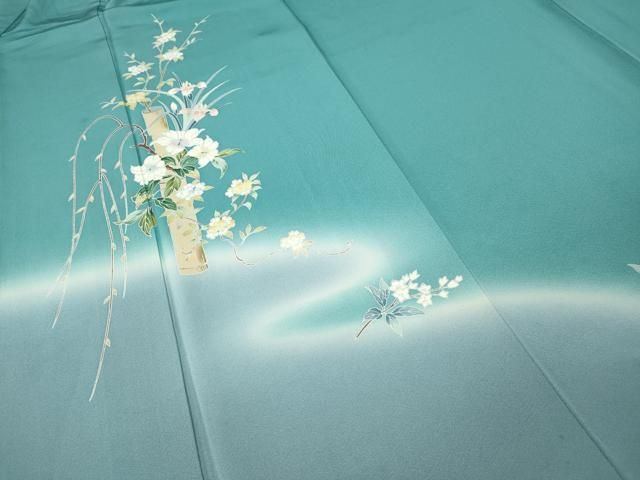 平和屋着物●訪問着　友禅　枝花文　暈し染め　正絹　逸品　CABF3295ut 平和屋着物○訪問着 友禅 枝花文 暈し染め 正絹 逸品 CABF3295ut