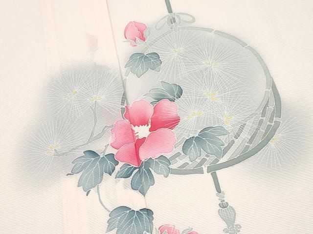 平和屋着物＊夏物　訪問着　絽　蔦の葉花文　暈し染め　正絹　逸品　CABF2512tx 平和屋着物＊夏物 訪問着 絽 蔦の葉花文 暈し染め 正絹 逸品