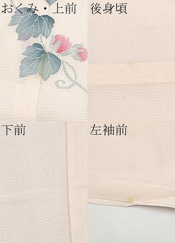 平和屋着物＊夏物　訪問着　絽　蔦の葉花文　暈し染め　正絹　逸品　CABF2512tx 平和屋着物＊夏物 訪問着 絽 蔦の葉花文 暈し染め 正絹 逸品