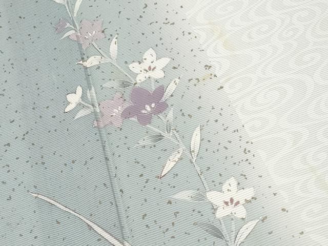 平和屋着物＊夏物　訪問着　絽　手描き　光琳草花文　暈し染め　金彩　正絹　逸品　CABF2524tx 平和屋着物＊夏物 訪問着 絽 手描き 光琳草花文 暈し染め 金彩 正絹