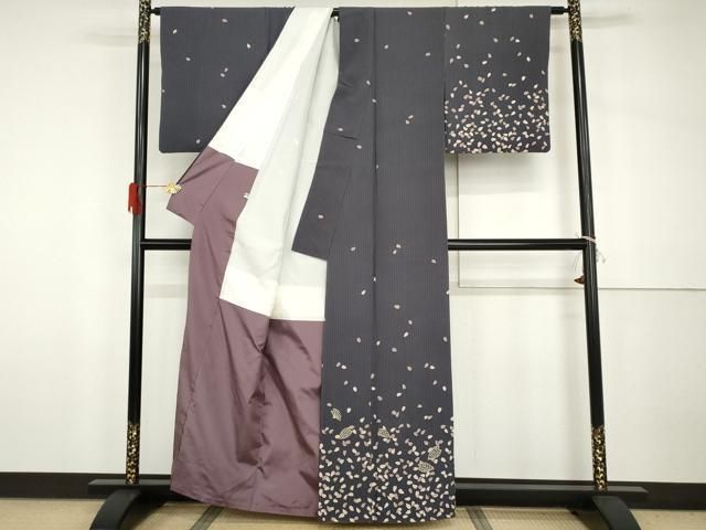 平和屋着物●訪問着　駒刺繍　舞桜文　正絹　逸品　AABH8841cs 平和屋着物○訪問着 駒刺繍 舞桜文 正絹 逸品 AABH8841cs - メルカリ