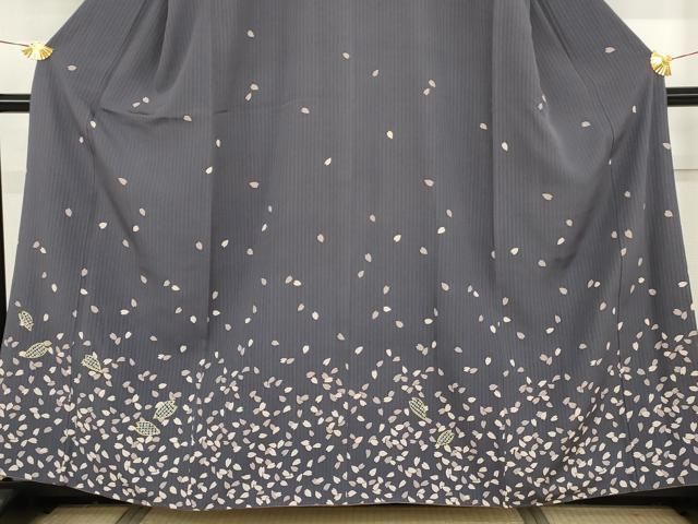 平和屋着物●訪問着　駒刺繍　舞桜文　正絹　逸品　AABH8841cs 平和屋着物○訪問着 駒刺繍 舞桜文 正絹 逸品 AABH8841cs - メルカリ