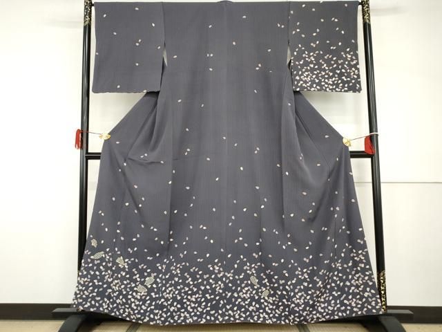 平和屋着物●訪問着　駒刺繍　舞桜文　正絹　逸品　AABH8841cs 平和屋着物○訪問着 駒刺繍 舞桜文 正絹 逸品 AABH8841cs - メルカリ