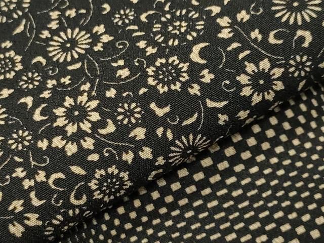 平和屋着物●訪問着　道長花唐草文　黒地　洗える着物　CABD9269gh 平和屋着物○訪問着 道長花唐草文 黒地 洗える着物 CABD9269gh - メルカリ