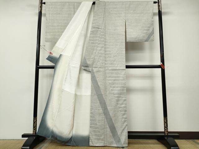 平和屋着物●訪問着　紬地　吉祥横段文　正絹　逸品　CABF3320ut 平和屋着物○訪問着 紬地 吉祥横段文 正絹 逸品 CABF3320ut - メルカリ