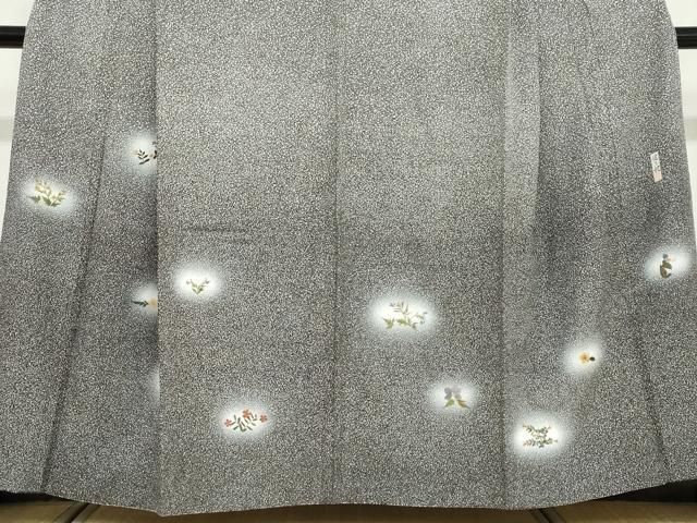平和屋着物○訪問着 作家物 押し花 草花文 蛍暈し 正絹 逸品