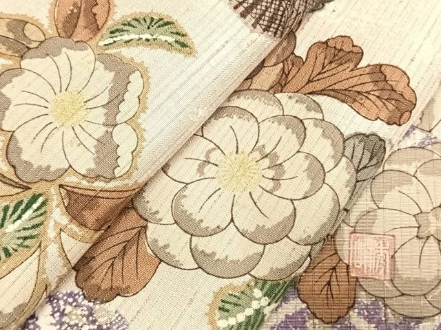 平和屋着物●訪問着　作家物　辻が花　暈し染め　金彩　三越扱い　正絹　逸品　AABH4989fy 平和屋着物○訪問着 作家物 辻が花 暈し染め 金彩 三越扱い 正絹 逸品