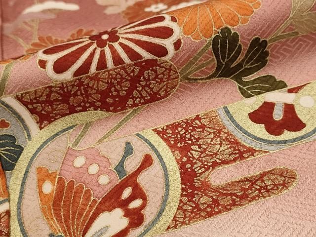 平和屋着物■訪問着　エ霞花文　暈し染め　金彩　正絹　逸品　AABI6400st 平和屋着物□訪問着 エ霞花文 暈し染め 金彩 正絹 逸品 AABI6400st