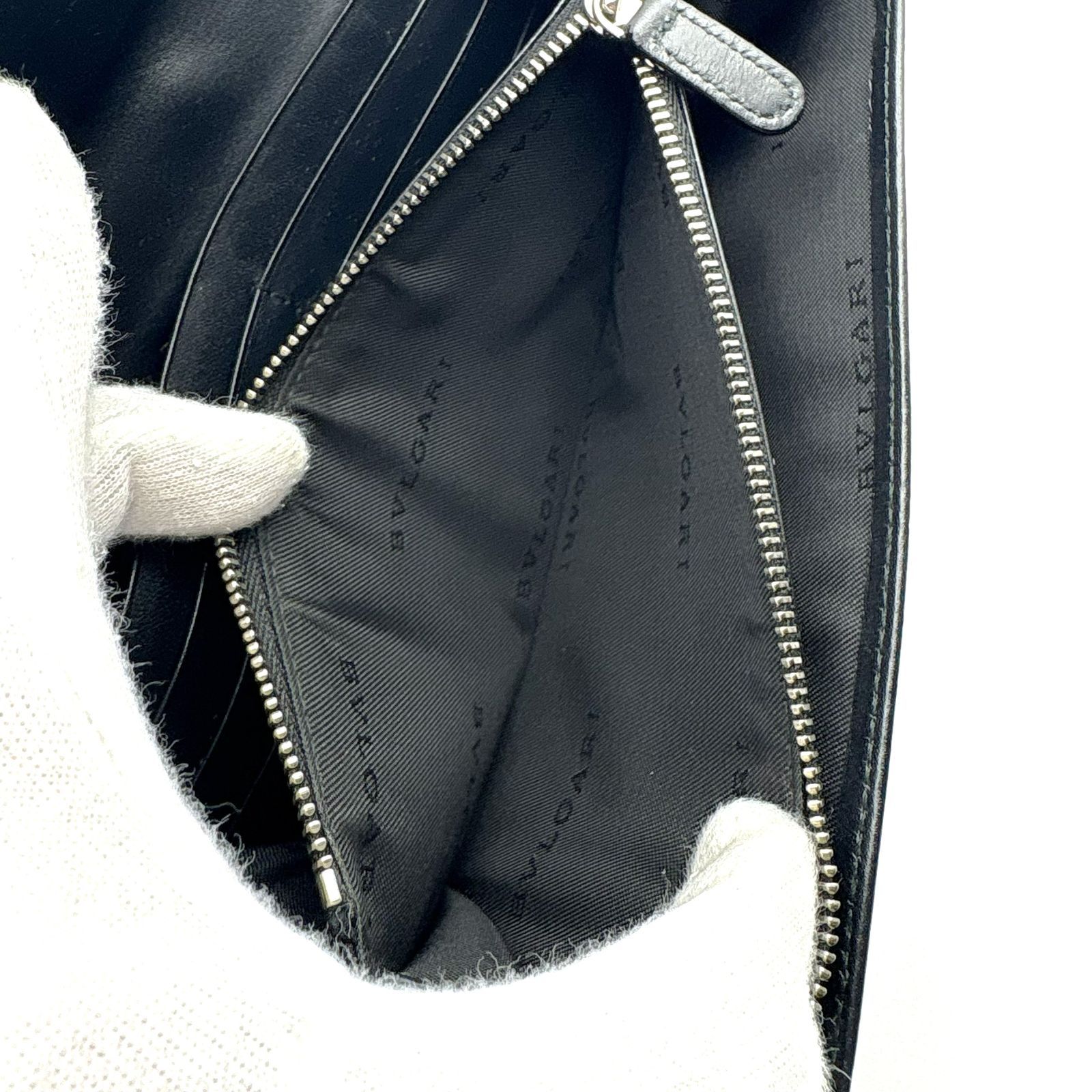 美品 】BVLGARI ブルガリ ヘリンボーン ウィークエンド 長財布 PVC