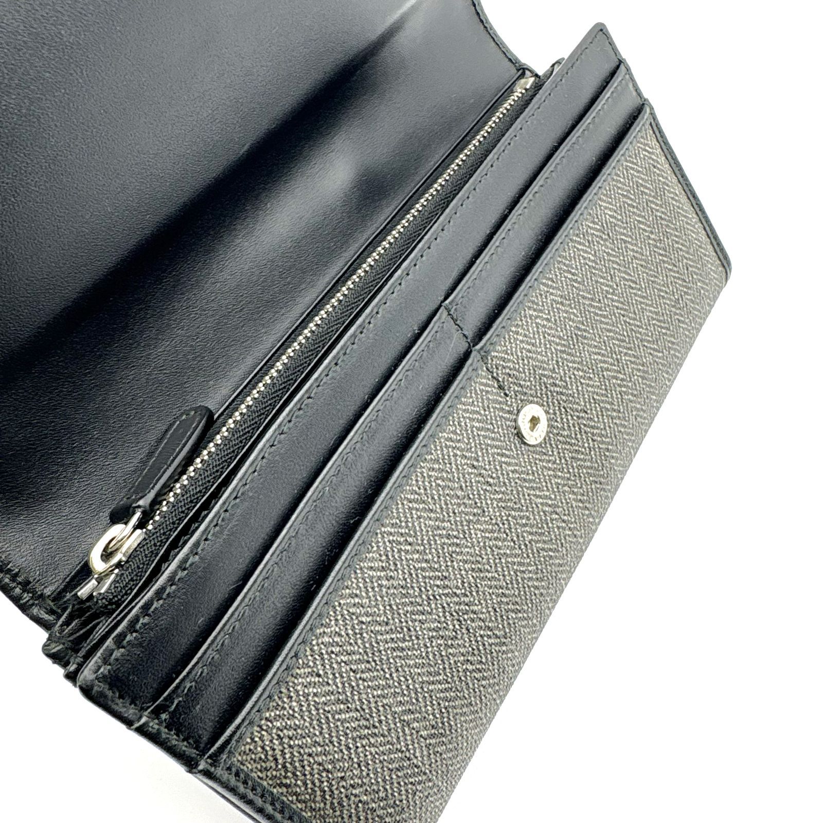 美品 】BVLGARI ブルガリ ヘリンボーン ウィークエンド 長財布 PVC