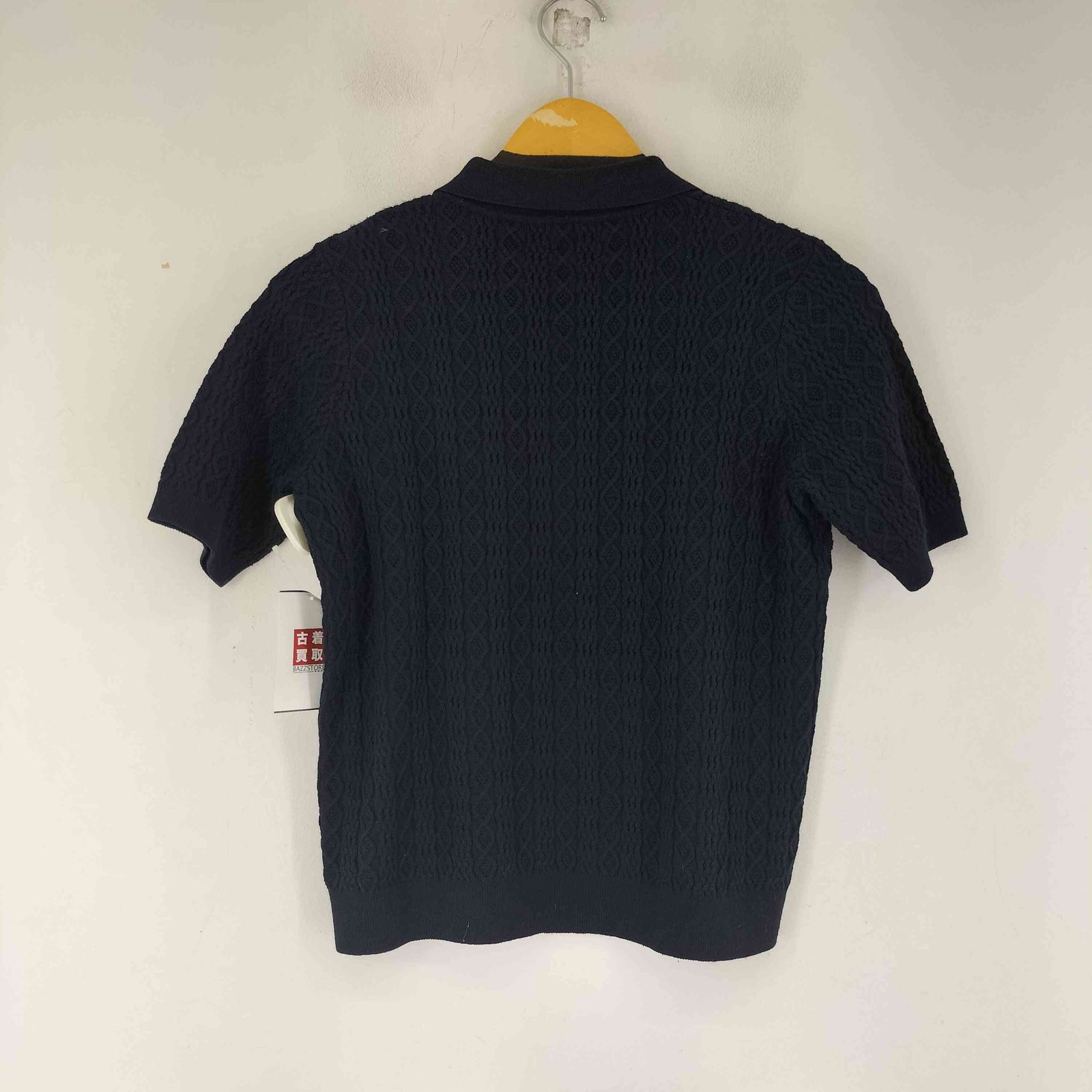 レディース☆フレッドペリー　ニットポロシャツ　月桂樹ロゴ刺繍　春物　サイズ10 フレッドペリー FRED PERRY 月桂樹ロゴ刺繍 ケーブルニット ポロシャツ