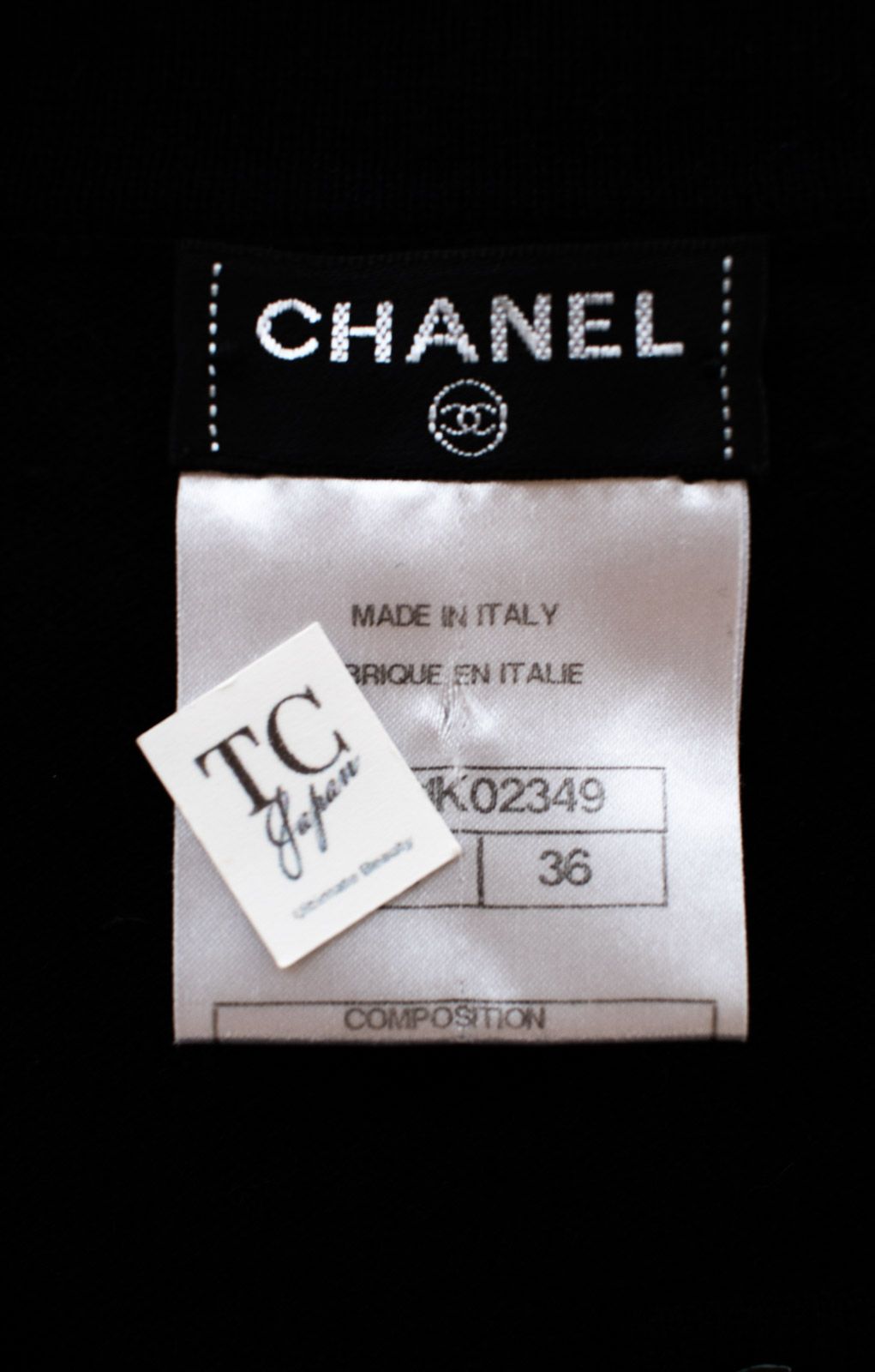 シャネル カーディガン CHANEL ブラック スパンコール 装飾 カシミヤ