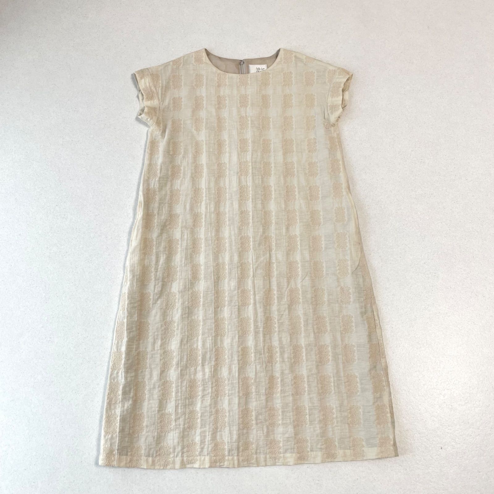 Sally Scott サリースコット リネン混 刺繍 フレア チュニック 