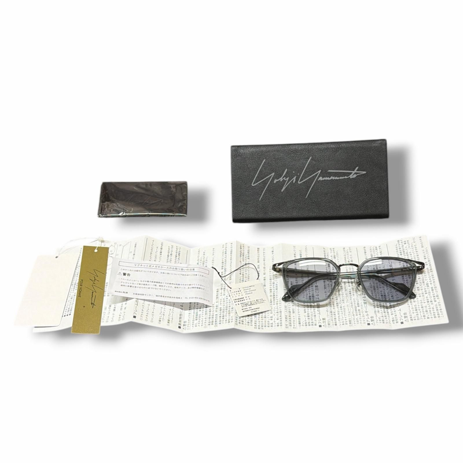 参考上代48400円 Yohji Yamamoto POUR HOMME TITANIUM ACETATE OPTICAL